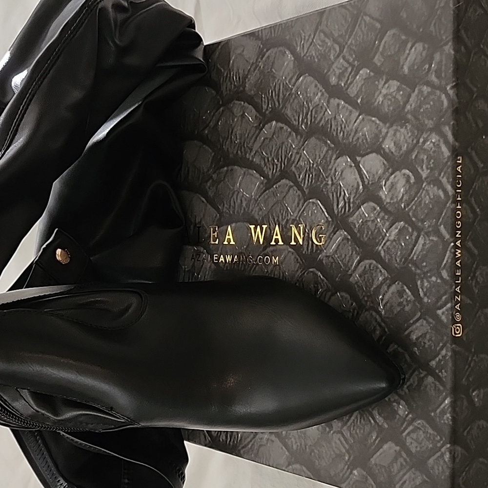 Azalea Wang super stretchy thigh high boots